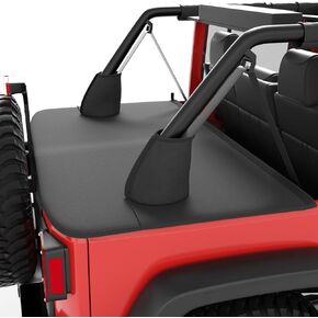 Tonneau Cover for Wrangler JK Unlimited 4 Door, Cargo Cover Trunk Tailgate Cover JK Accessories Compatible with 2007-2018 Wrangler JKU 4 Door-Black