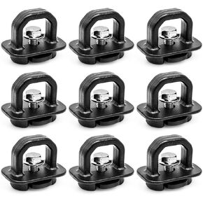 DZ97903 Truck Bed Side Wall Tie Down Anchors, Bed Cargo Hooks for 2007-2023 Chevy Silverado 1500 2500 3500 Chevy Colorado IGMC Sierra 1500 2500 3500 I GMC Canyon 9PCS