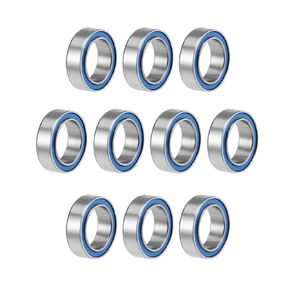 uxcell MR105-2RS Deep Groove Ball Bearings 5mm x 10mm x 4mm Double Sealed Chrome Steel Blue Cover P6(ABEC3) 10pcs