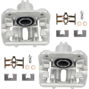 Autoround Rear Disc Brake Caliper Assembly with Bracket fit for Acura TL 1999-2008/ CL 2001-2003, Honda Element 2003-2011, Both Driver Passenger Side, Replacement # 19B2589 19B2588