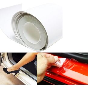Xotic Tech Door Sill Guard Protection Film Vinyl Sheet Paint Anti-Scratches Clear Universal Protector (Size: 8" x 80")