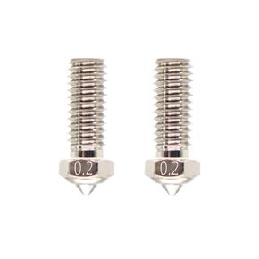 R QIDI TECHNOLOGY 3D Printer Copper Plated Extruder Nozzles 0.4 mm M6 for X-PLUS3/X-MAX3, 2 Pcs