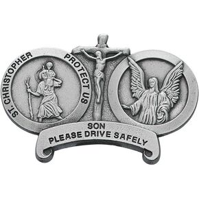 Visor clip Saint Chris and Angel