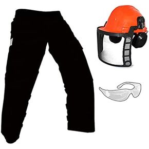 Forester OEM Arborist Forestry Professional Cutter's Combo Kit Chaps Helmet (37, Orange)