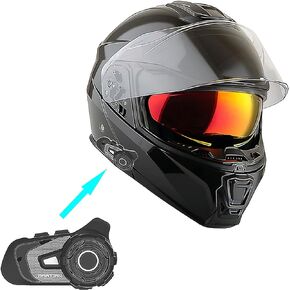 Martian Motorcycle Modular Full Face Helmet Flip up Dual Visor Sun Shield: HG362