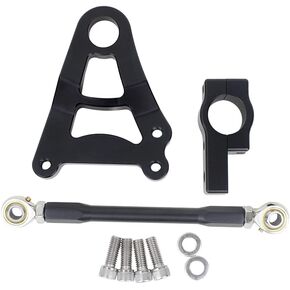 POWERJAMES 4 Piston Rear Brake Caliper Black Mounting Bracket Adapter for Harley 18-2023 Softail PM Arlen Ness Revtech Iron Horse 125 * 4 R Design