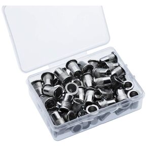 60pcs 1/4-20 UNC 304 Stainless Steel Rivet Nuts Nutserts
