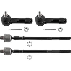 BOXI 4pcs Front Inner and Outer Tie Rods for Nissan Altima 2002 2003 2004 2005 2006 / for Nissan Maxima 2004 2005 2006 2007 2008 | EV427 ES3407