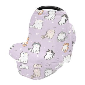Skull Car Seat Covers for Babies, Cozy Breathable Stretchy Breastfeeding Privacy Cover Infant Stroller Cover