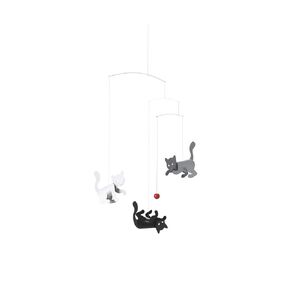 Kittycats Hanging Nursery Mobile - 20 Inches - High Quality Plastic - Handmade in Denmark by Flensted