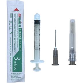 3cc 22G x 3/4" Elimedical Veterinary Syringe with Needle, Luer Lock, 100pcs/box 03LT2219