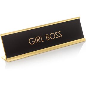 Girl Boss Novelty Nameplate Desk Sign