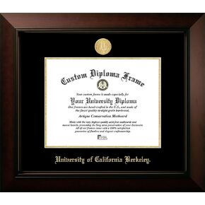 Campus Images University of California, Berkeley 11w x 8.5h Legacy Black Cherry Gold Embossed Diploma Frame
