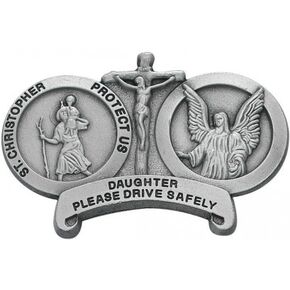 St. Christopher Guardian Angel Daughter Visor Clip
