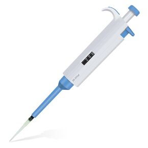 20-200μL Single Channel Pipette, Adjustable Variable Volume Micropipette High Precision Pipettor Lab Micro Pipettes for Laboratory