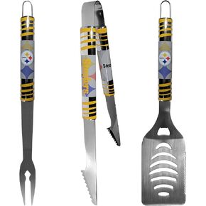 NFL Siskiyou Sports Fan Shop Pittsburgh Steelers Tailgater BBQ Set 3 piece Team Color