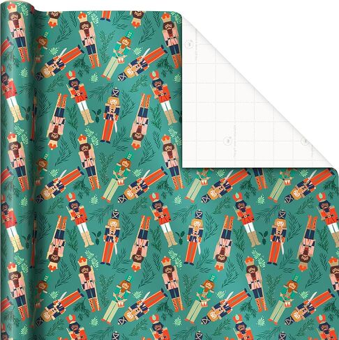 Hallmark Holiday Reversible Wrapping Paper Bundle, Rustic Christmas (Pack of 3, 120 sq. ft. ttl) Plaid, Barn, Red Truck, Moose, Woodland Scenes in Saudi Arabia
