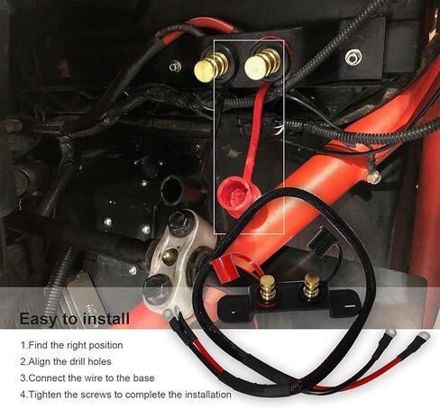 يناسب عمود القفز للبطارية Can-Am X3، مجموعة عمود القفز للبطارية تناسب 2 و4 كابلات Maverick X3 ذات الجهد العالي، مجموعة أطراف بطارية شحن سريعة وسهلة تناسب قارب مقطورة السيارة UTV ATV in Kuwait