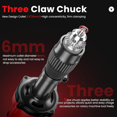 Cordless Die Grinder with 2x 4.0Ah Batteries, 21V Brushless Die Grinder, Variable Speed Straight Grinder for Rust Removal, Grinding, Cutting, Polishing in Kuwait