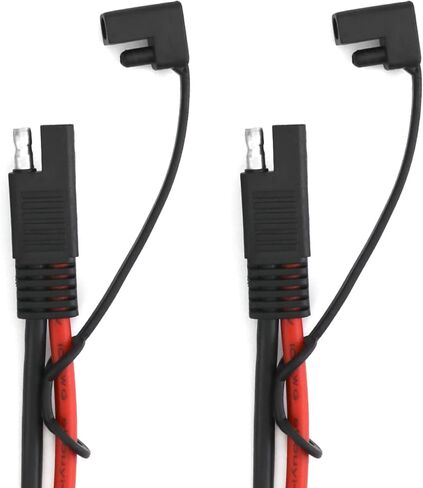 QWORK SAE DC Power Automotive Extension Cable, 10AWG 1 to 2 SAE Quick Disconnect/Connect Cable, 2-Way Splitter, for Solar Battery Connection and Transfer -40cm in Saudi Arabia