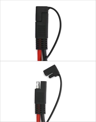 QWORK SAE DC Power Automotive Extension Cable, 10AWG 1 to 2 SAE Quick Disconnect/Connect Cable, 2-Way Splitter, for Solar Battery Connection and Transfer -40cm in Saudi Arabia