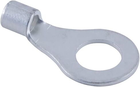 NTE Electronics 76-RT22-06 طرف حلقي غير معزول، طلاء مطلي بالقصدير، طرف نحاسي، مقياس سلك 22-18 AWG، حجم 6 مسمار، طول 0.461 بوصة، عرض 0.271 بوصة (عبوة من 10) in Kuwait