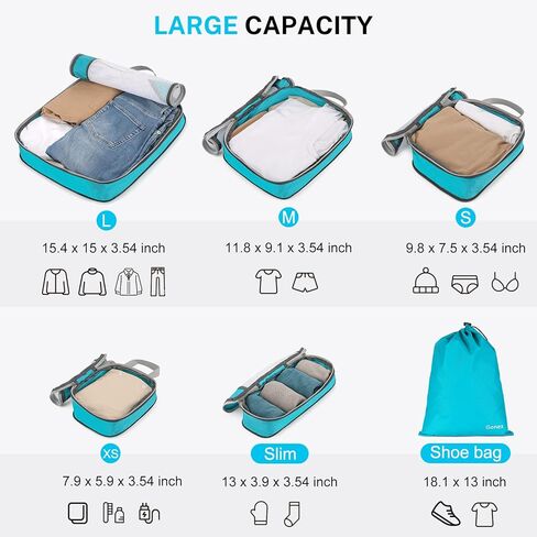 حقيبة جونيكس للسفر سعة 150 لتر مع مكعبات تعبئة مضغوطة in Kuwait