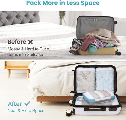 Cambond 4 Set Compression Packing Cubes Multi-color Bundle with 4 Set See Through Mesh Compression Packing Cubes White in Kuwait