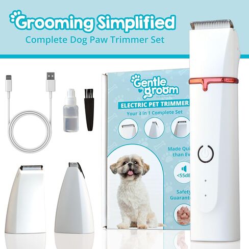 Dog Paw Trimmer, 3 in 1 Dog Clippers for Grooming Pets Paws, Foot, Ears, Face - Low Noise Pet Trimmers for Small Dogs, 700 mAh Rechargeable Cordless Hair Clippers Pet Shaver for Cats in Saudi Arabia