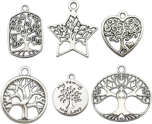 iloveDIYbeads 100g Craft Supplies Mixed Tree Leaves Pendants Beads Charms Pendants for Crafting, Jewelry Findings Making Accessory For DIY Necklace Bracelet (M091) in Saudi Arabia