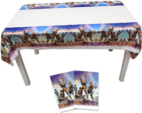 4 Pack Party Supplies Rectangular Tablecloth,Cartoon Table Cover Party Decoration for Video Game Themed Birthday Decorations Party Supplies, Blue in Saudi Arabia