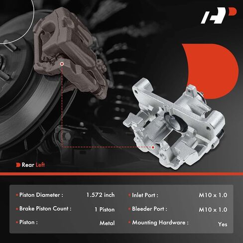 A-Premium Disc Brake Caliper Assembly with Bracket Compatible with Select Subaru Models - Legacy/Outback 2015 2016 2017 2018 2019, H4 2.5L/H6 3.6L - Rear Left Driver Side in Saudi Arabia