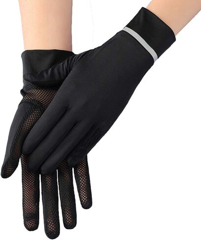 Women Summer Sunblock Glove Girls UV Protection Cycling Gloves Touchscreen Driving Gloves Non-Slip Fingertip Flip Glove in Saudi Arabia