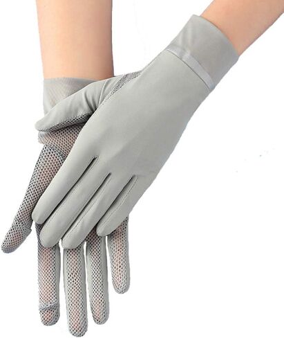 Women Summer Sunblock Glove Girls UV Protection Cycling Gloves Touchscreen Driving Gloves Non-Slip Fingertip Flip Glove in Saudi Arabia