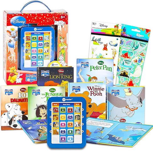 حزمة الكتب الإلكترونية من Disney Me Reader المكونة من 8 كتب ~ كتب صوت ديزني الكلاسيكية للأطفال الصغار | كتب Disney Me Reader مع ملصقات إضافية (كتاب ديزني للأطفال الصغار) in Saudi Arabia