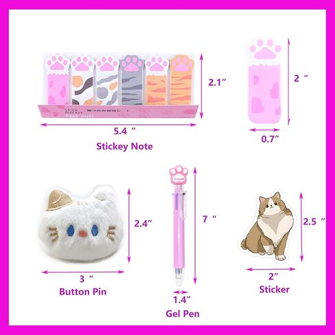 kawaii لطيف القط يوميات مع قفل ومفاتيح للفتيات 7 8 سنوات من العمر فتاة هدايا عيد ميلاد مجلات الأطفال للفتيات لطيف القط أفخم مذكرات سرية يوميات كتابة مجلة صفحات مبطنة دفتر. in Kuwait