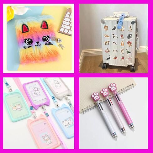 kawaii لطيف القط يوميات مع قفل ومفاتيح للفتيات 7 8 سنوات من العمر فتاة هدايا عيد ميلاد مجلات الأطفال للفتيات لطيف القط أفخم مذكرات سرية يوميات كتابة مجلة صفحات مبطنة دفتر. in Kuwait