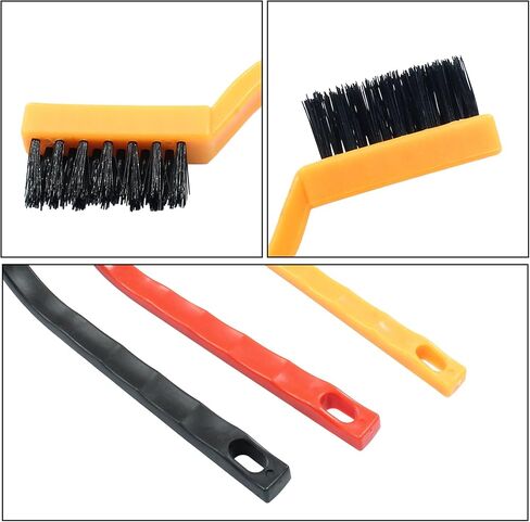 3Pcs Small Wire Brush Set, Metal Cleaning Brush Bristle Brush, Brass/Nylon/Stainless Steel Wire Brushes for Cleaning Rust Removal, Polishing, Scrubbing (Multicolour) in Saudi Arabia