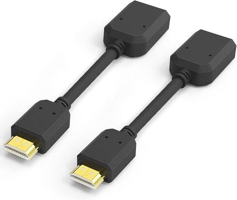 كابل تمديد HDMI EXTRACTME، 2 حزمة محول موسع HDMI ذكر إلى أنثى عالي السرعة يدعم 4K 3D لـ Google Chrome Cast، Roku Stick، TV Stick، HDTV، PS3/4، Xbox360، الكمبيوتر المحمول والكمبيوتر الشخصي in Kuwait
