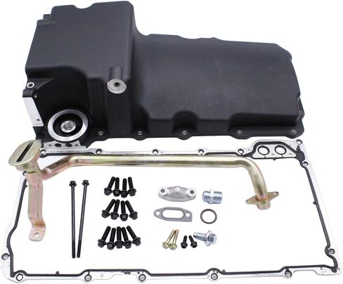 GM LS Oil Pan Aluminum Rear Sump SWA Petro-Fit Oil Pan for Camaro Nova Chevelle- BLACK, High Style in Saudi Arabia