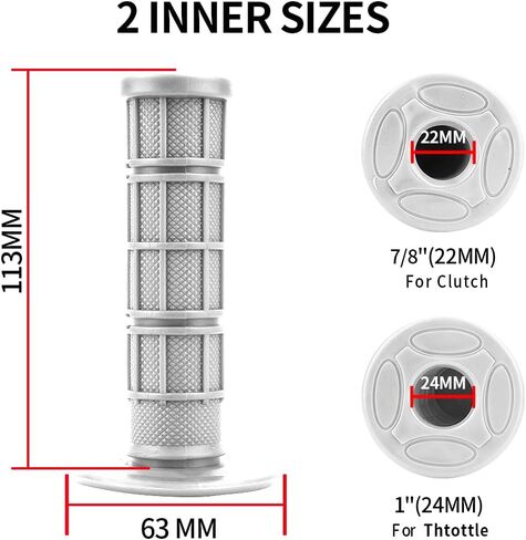7/8 "22 مللي متر و 24 مللي متر العالمي للدراجات النارية القبضات اليد القبضات لكاواساكي KX65 KX85 KX125 50cc 110cc 70cc حفرة الترابية دراجة in Kuwait