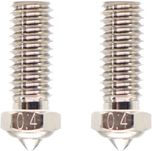 R QIDI TECHNOLOGY 3D Printer Copper Plated Extruder Nozzles 0.4 mm M6 for X-PLUS3/X-MAX3, 2 Pcs in Saudi Arabia