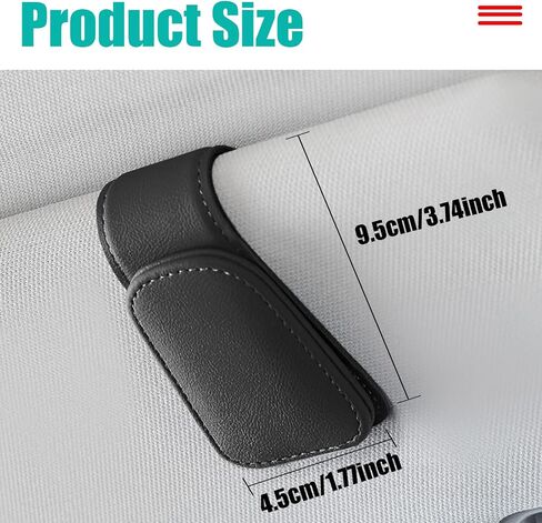 Pincuttee Magnetic Leather Sunglass Holder,Sunglasses Holders for Car Sun Visor,Ticket Card Clip Eyeglasses Mount,Universal Car Visor Accessories(Black,1PC) in Saudi Arabia