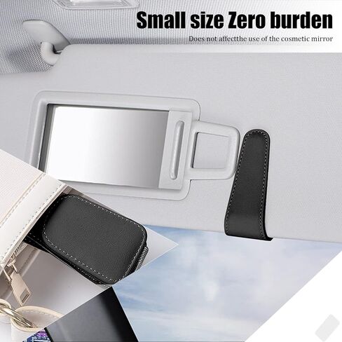 Pincuttee Magnetic Leather Sunglass Holder,Sunglasses Holders for Car Sun Visor,Ticket Card Clip Eyeglasses Mount,Universal Car Visor Accessories(Black,1PC) in Saudi Arabia