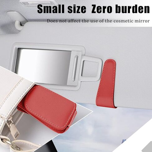 Pincuttee Magnetic Leather Sunglass Holder,Sunglasses Holders for Car Sun Visor,Ticket Card Clip Eyeglasses Mount,Universal Car Visor Accessories(Black,1PC) in Saudi Arabia