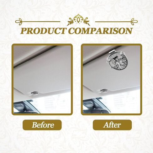 Car Sun Visor Accessories Cathedral Guardian Angel Visor Clip Bless Driving Safety Religious Gift for Parent, Family, Friend, New and Old Driver (1 PCS) in Saudi Arabia