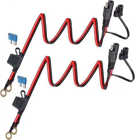 14AWG Battery Alligator Clips,SAE Quick Release Adapter to Alligator Clips with 2FT,SAE Clip Connectors Extension Charging Cable for Cars Motorcycles in Saudi Arabia