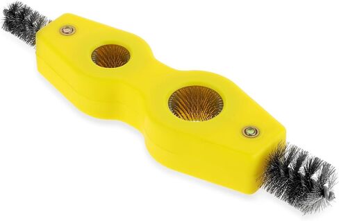 Car Battery Terminal Cleaning Brush 4 in 1 Anti-Rust Car Battery Cleaning Brush with Steel Wire Machine Parts Anti-Corrosion Cleaning Tools Universal for Automotive and Marine(Yellow) in Saudi Arabia