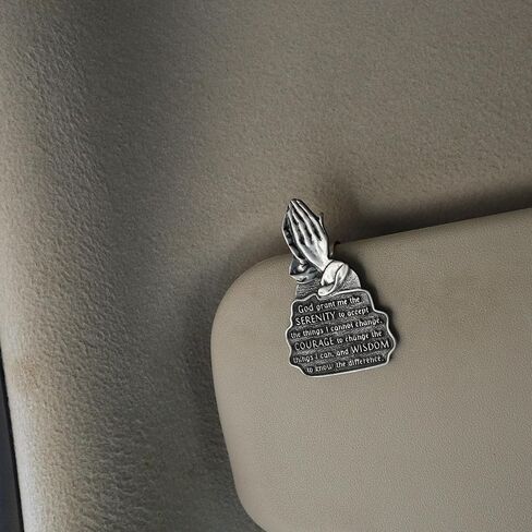 مشبك قناع الصلاة Needzo Serenity، ملحقات السيارة المسيحية للسائقين الجدد، 2.25 بوصة in Kuwait