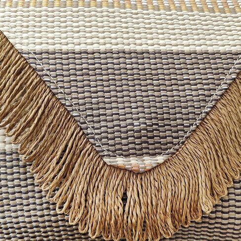 Clutch Purses for Women, Straw Bag, Bohemian Stripes Handmade Envelope Package, Summer Beach Handbags Suitable for Vacation, Travel, Daily Matching in Saudi Arabia